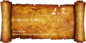 Lugosy Kamil névjegykártya